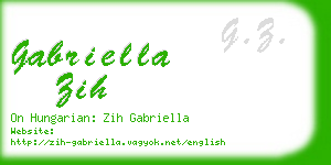 gabriella zih business card